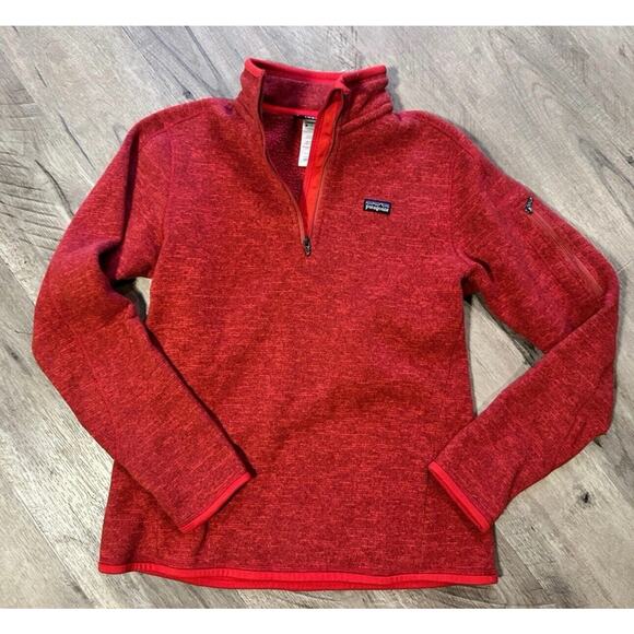 Patagonia Jackets & Blazers - Patagonia Women's Better Sweater Size S Red 1/4-Zip Pullover FleeceGranola Girl